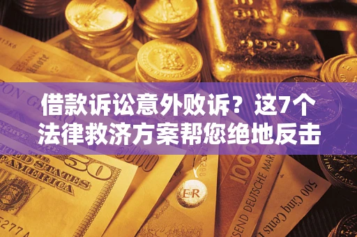 武汉借款诉讼意外败诉？这7个法律救济方案帮您绝地反击！