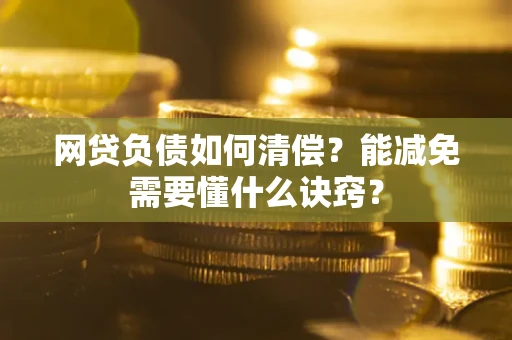武汉网贷负债如何清偿？能减免需要懂什么诀窍？