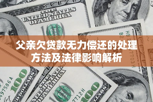 武汉父亲欠贷款无力偿还的处理方法及法律影响解析